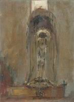 (image for) Handmade oil painting Copy paintings of famous artists John Singer Sargenti's art A Spanish Madonna